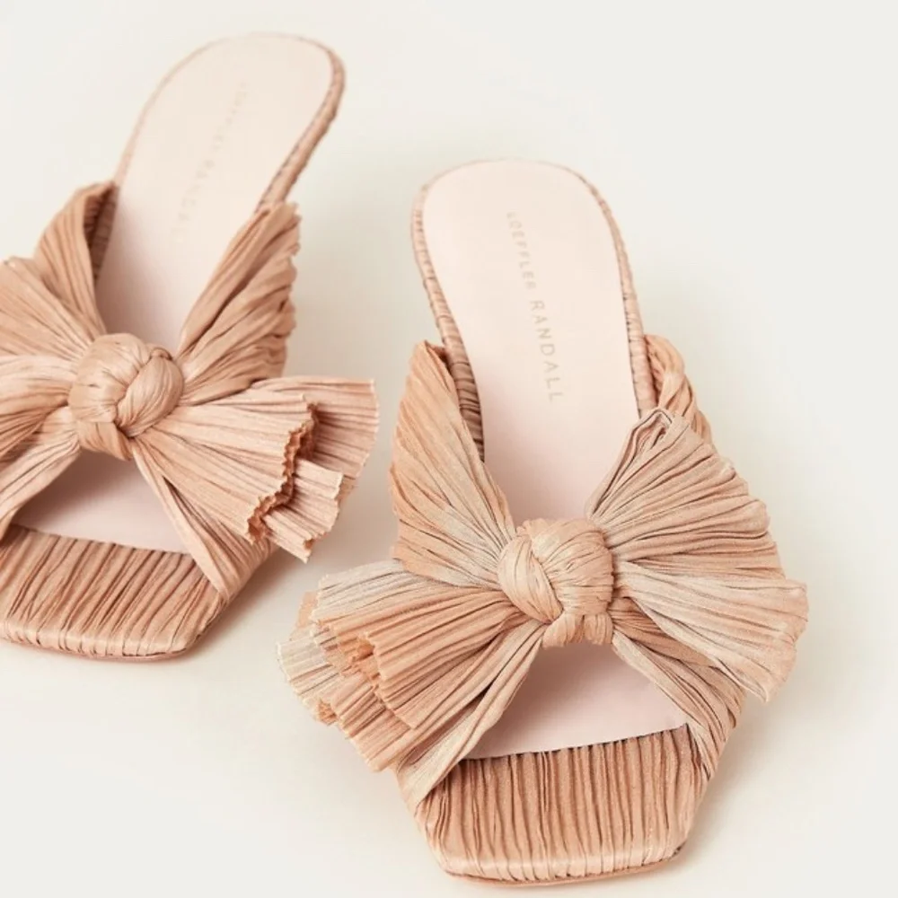 Loeffler Randall Eugenia Bow Mule in Dune - Picture 2 of 13